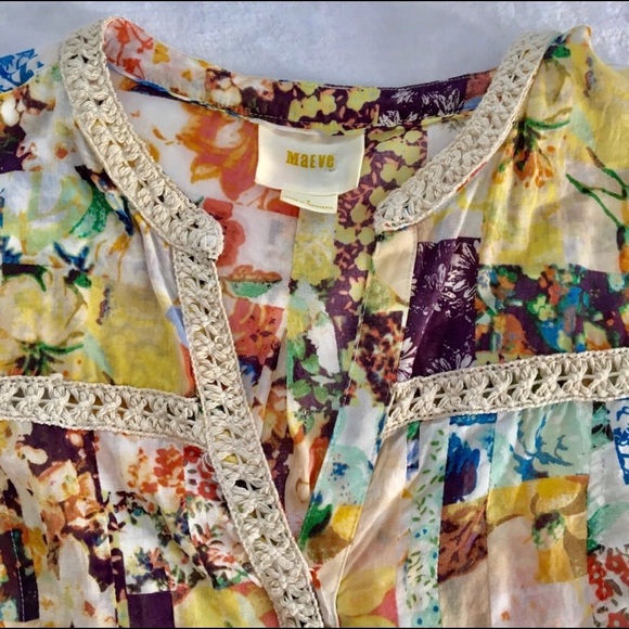 Rare Anthropologie Maeve Patchwork Popover - Small - Picture 3 of 3